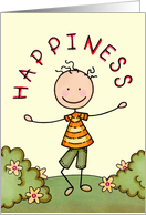 Nostalgia Stix Figure Boy Happiness card