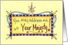 Your Majesty card