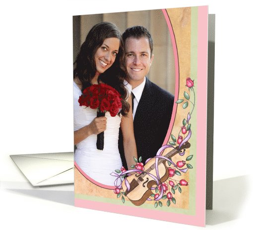 Romantic Violin Photo Insert card (470777)