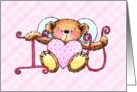 I Love You Bear card