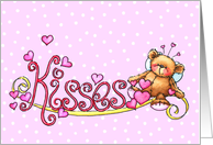 Kisses Bear card