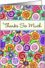 Bright Floral Thank You card