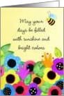 Bright Flowers Birthday card