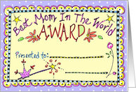 Best Mom Award card