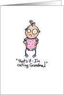 Grandma’s Day baby humor card