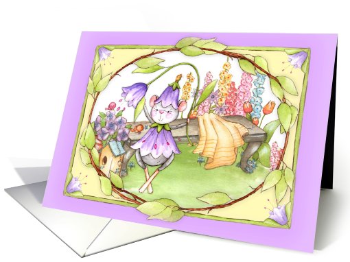 Spring Garden Mouse card (595938)