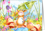 Rainy Days Mouse Encouragement card