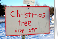 Christmas Tree Drop Off card