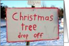 Christmas Tree Drop Off card