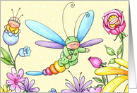 Tiny Babies Flower Garden - Baby Shower Invitation card