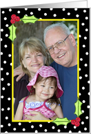 Christmas Holly Photo Insert card