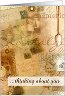 Thinking About You Collage card