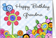 Grandma Birthday Buttons card