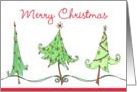 Merry Christmas Whimsical Trees card