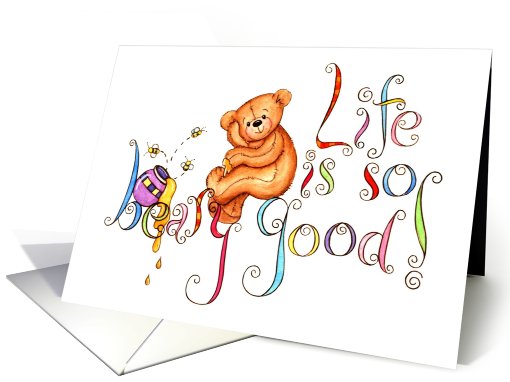 Life Is So Good Bear - Thank You card (716530)