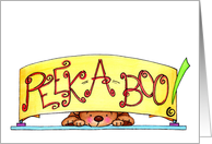 Peek A Boo Bear Welcome Home card