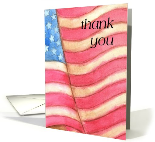 Veterans Thank You American Flag card (718801)
