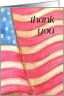 Veterans Thank You American Flag card