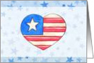 Veterans Thank You American Flag Heart card