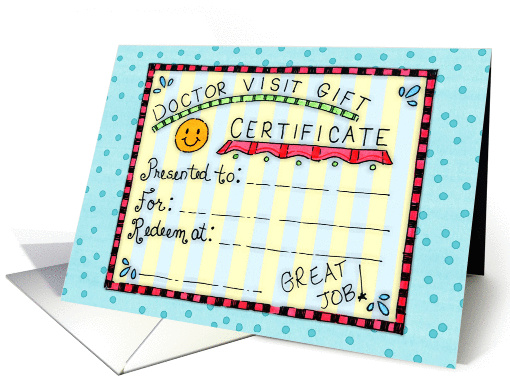 Doctor Visit Gift Certificate card (718820)