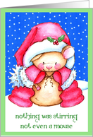 Santa Claus Mouse Christmas card