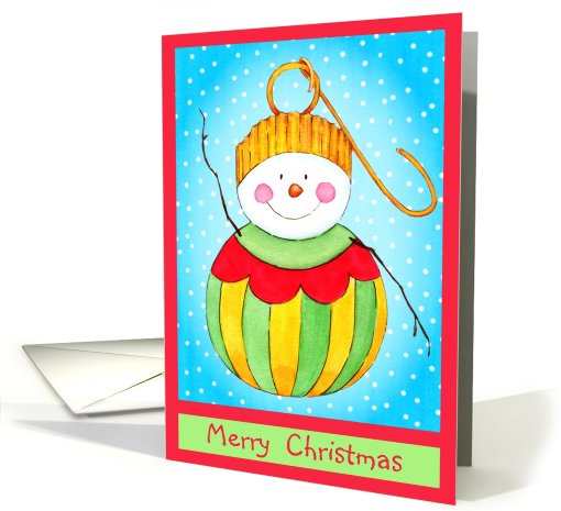Snowman Ornament Christmas card (718916)