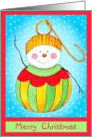 Snowman Ornament Christmas card