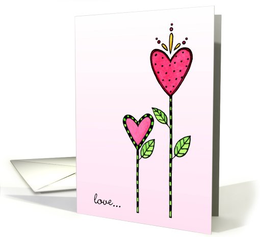 Wedding Anniversary, Love Grows Hearts card (729917)