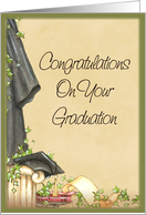 Ivy Cap and Gown Graduation card