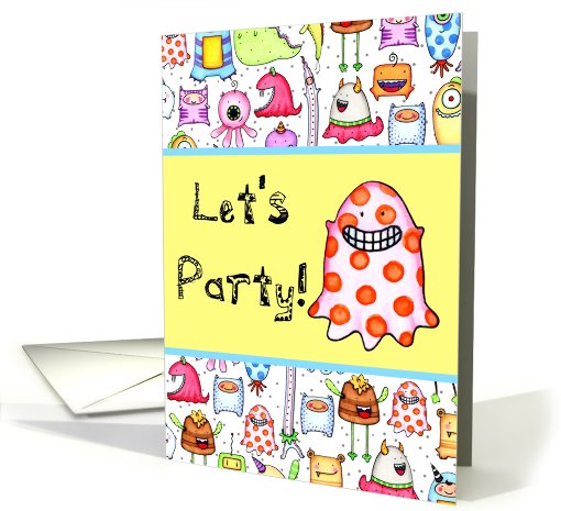 Little Monsters Birthday Party card (779345)