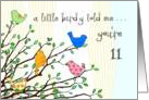 Happy Birthday - A birdy Told Me you’re 11 card