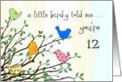 Happy Birthday - A birdy Told Me you’re 12 card