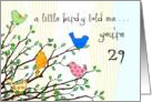 Happy Birthday - A birdy Told Me you’re 29 card
