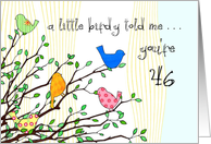 Happy Birthday - A birdy Told Me you’re 46 card