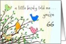 Happy Birthday - A birdy Told Me you’re 66 card