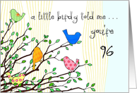 Happy Birthday - A birdy Told Me you’re 96 card