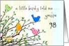 Happy Birthday - A birdy Told Me you’re 98 card