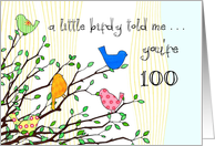 Happy Birthday - A birdy Told Me you’re 100 card