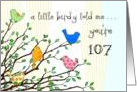 Happy Birthday - A birdy Told Me you’re 107 card