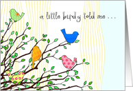 Happy Birthday - A Birdy Told Me card