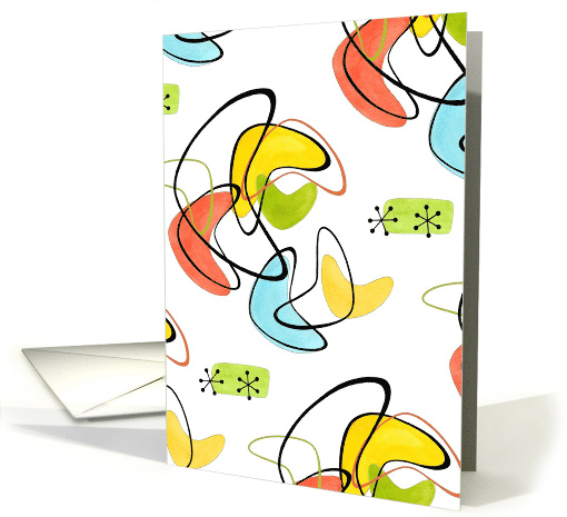 Retro Boomerang Notecard card (808712)