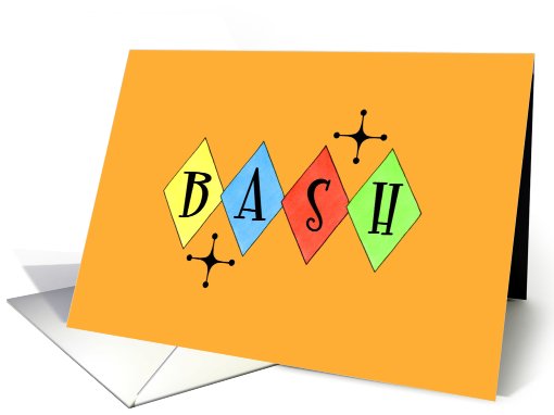 Bash Invitation - Retro card (817849)