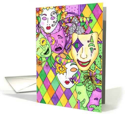 Mardi Gras Masks card (897710)