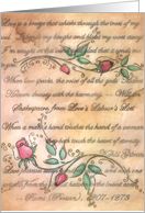 2 Roses Poetry Wedding Anniversary Card