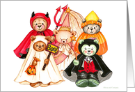 Teddy Bear Halloween Costume Party Invitation card