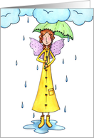 Rainy Day Spring Angel Card