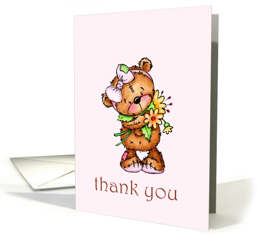 Sweet Teddy Bear Thank You card (912242)