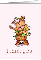 Sweet Teddy Bear Thank You Card