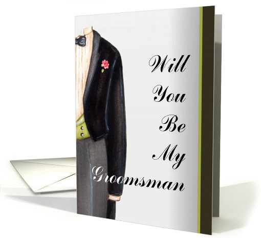 Will You Be My Groomsman Tuxedo Invitation card (918846)