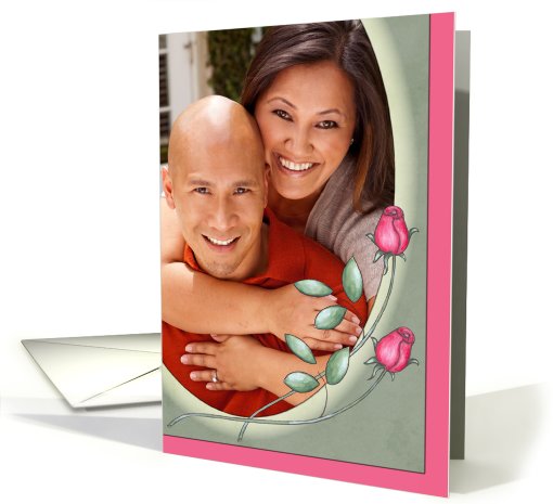 2 Red Roses Proposal Photo Insert card (919308)